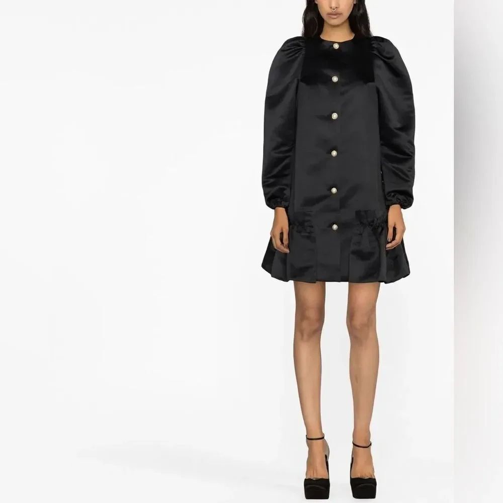 NWT Sleeper Mystery Puff Sleeve Mini Dress